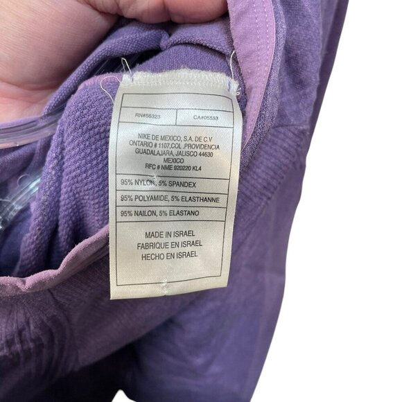 Nike Hyperwarm Hooded Sweatshirt Purple Stretchy Women’s Size Medium - Picture 3 of 7